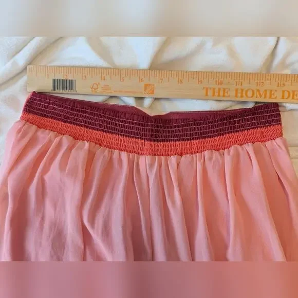 FREE PEOPLE OFF THE GRID CULOTTES CHIFFON CROPPED WIDE LEG PINK FLORAL PANTS XS - Picture 10 of 10